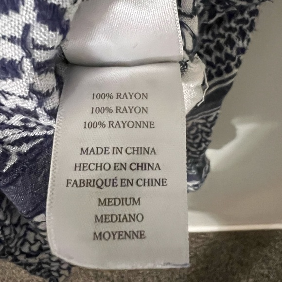 Rails x Anthropologie Lily Sapphire Jacquard Blue Baja Top Medium - Picture 8 of 8